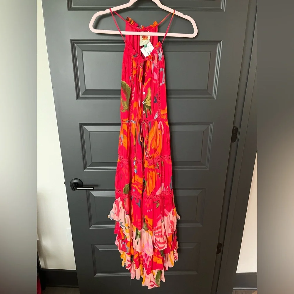 FARM Rio Red Tiered Ruffled Sundress - Picture 2 of 6